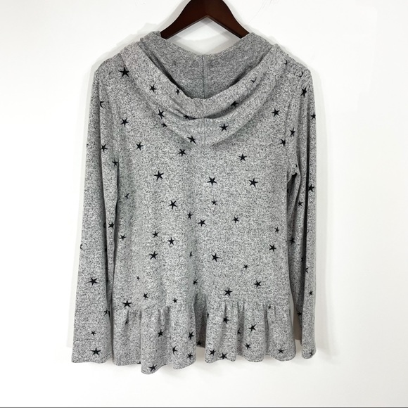 Jane and Delancey Hooded Ruffle Sweater - Picture 2 of 3